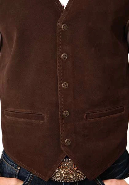 Roper Classic Suede Leather (Brown) - Men's Vest