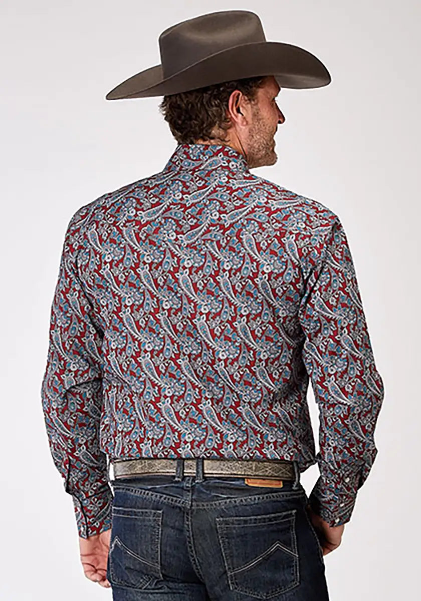 Roper Red River Paisley (Red) - Men's Western Shirt