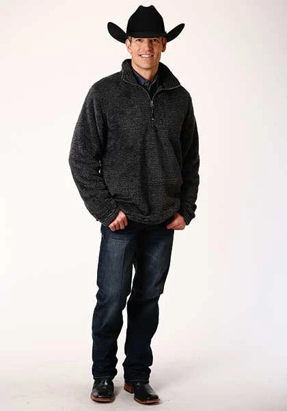 Roper 00530 Melange (Grey) - Men's Fleece Pullover
