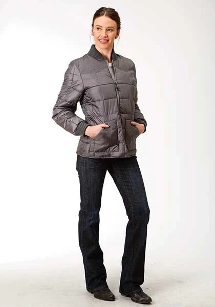 Roper 1473 Quilted Poly (Grey) - Women's Jacket