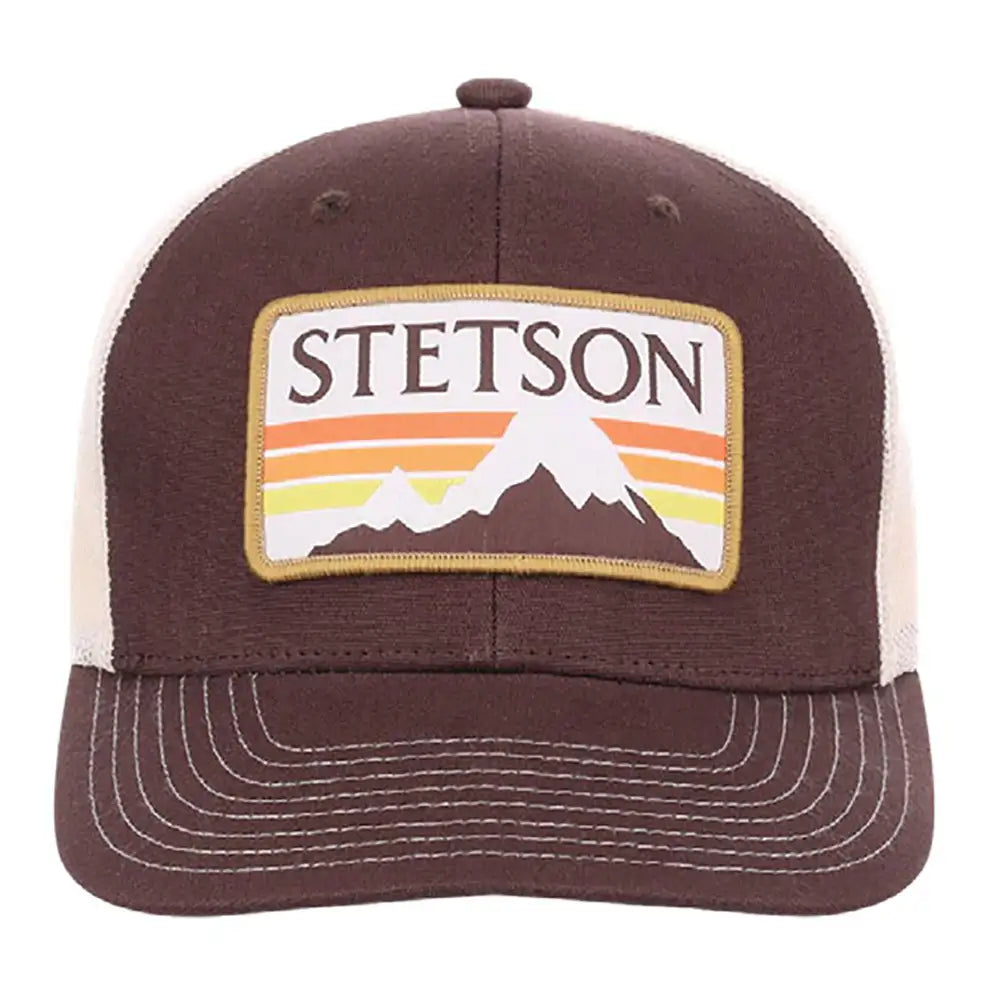 Stetson Glacier Mountain Patch ( Chocolate / Beige ) - Trucker Cap