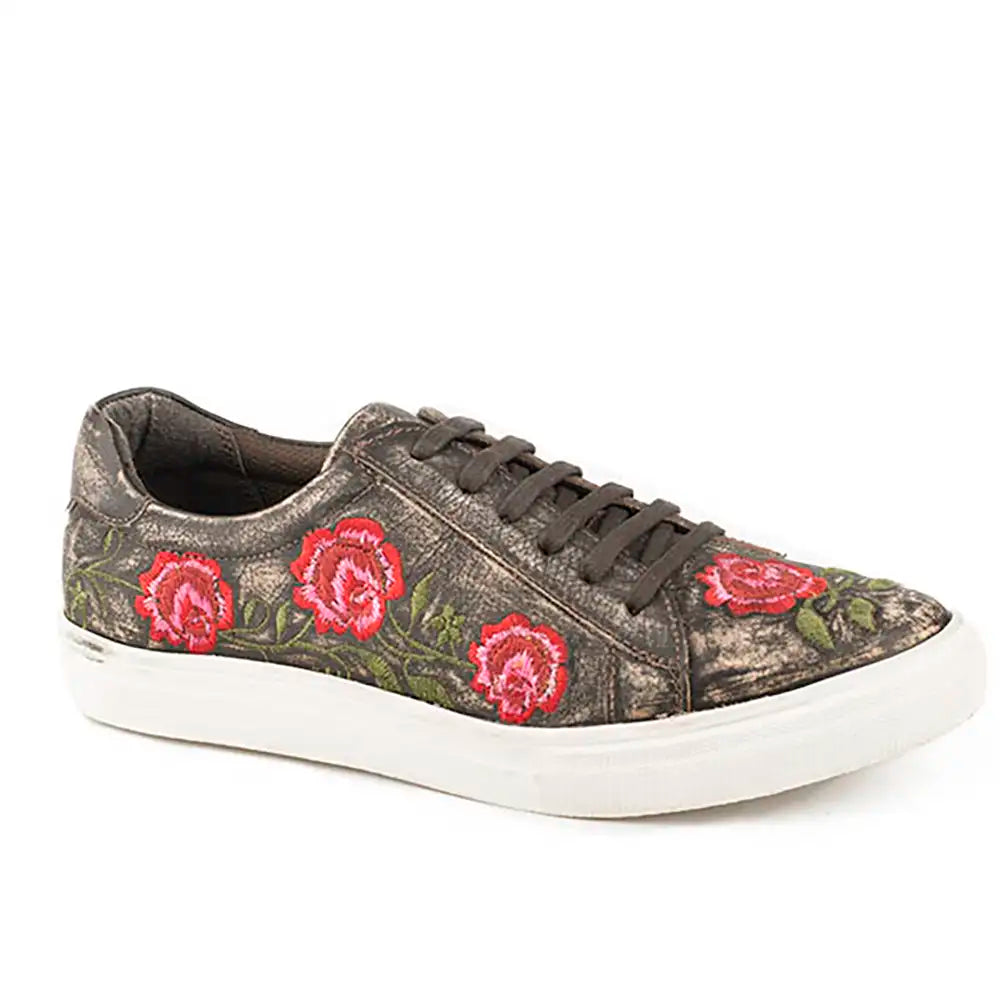 Roper Vintage Rose (Brown) - Women's Lace Up Leather Sneaker