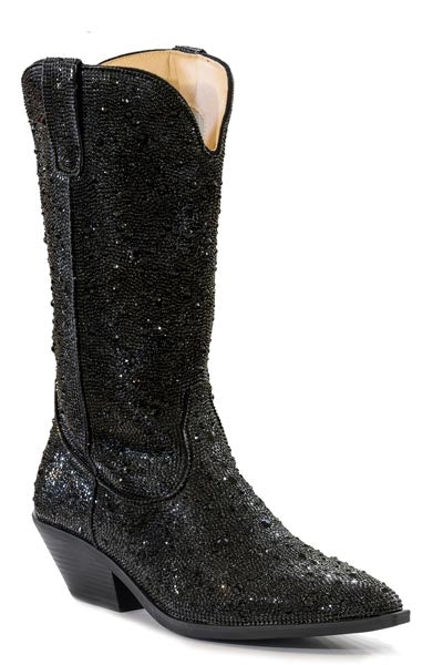 Roper Nettie Crystal (Black) - Women's Cowgirl Boot