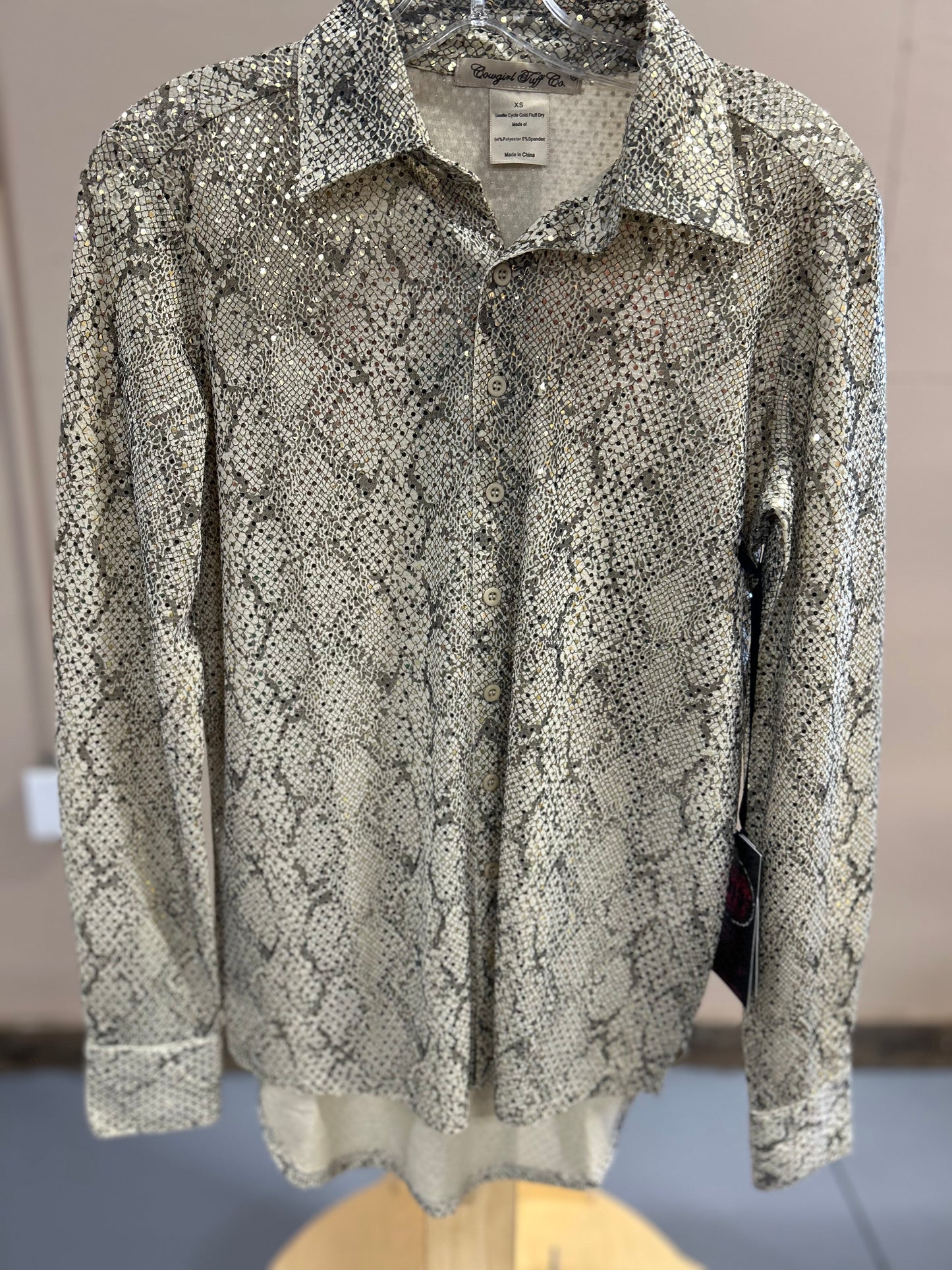 Cowgirl Tuff 4 way stretch Sequin Top