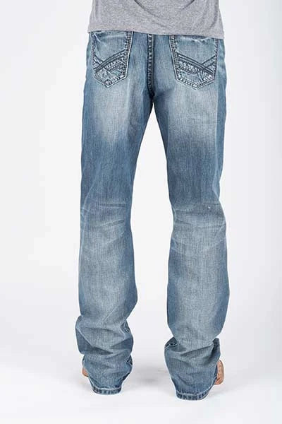 Tin Haul 420 Regular Joe Deco Stitch Pockets (Light Wash) - Men's Bootcut Jeans