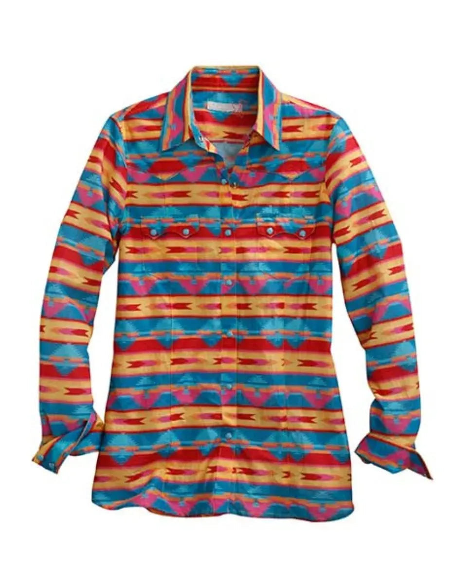 Tin Haul Retro Aztec (Pink) - Women's Western Shirt
