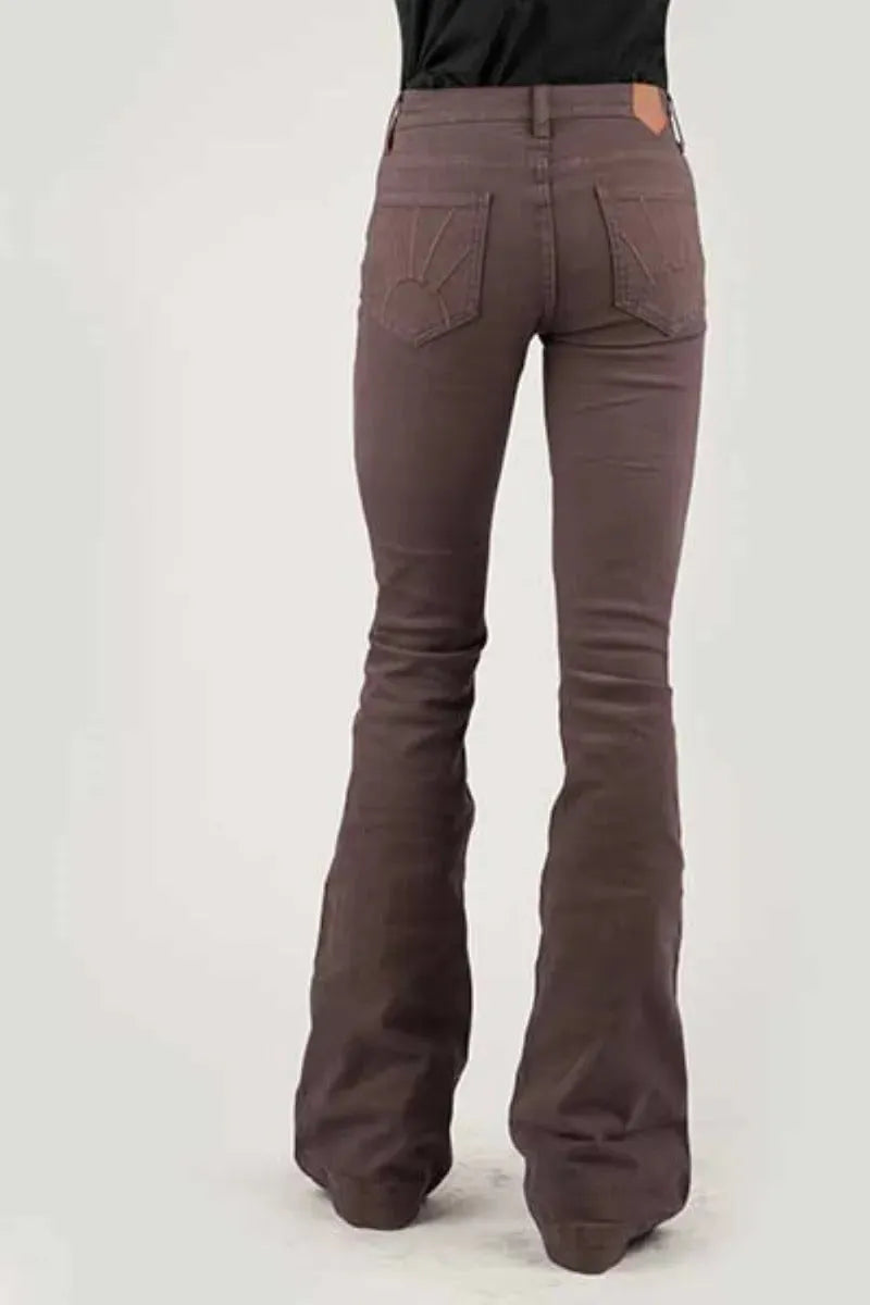 Tin Haul Libby High Raise Flare (Brown) - Women's Jeans