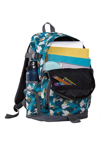 Tin Haul Brush Strokes (Turquoise) - Nylon Backpack