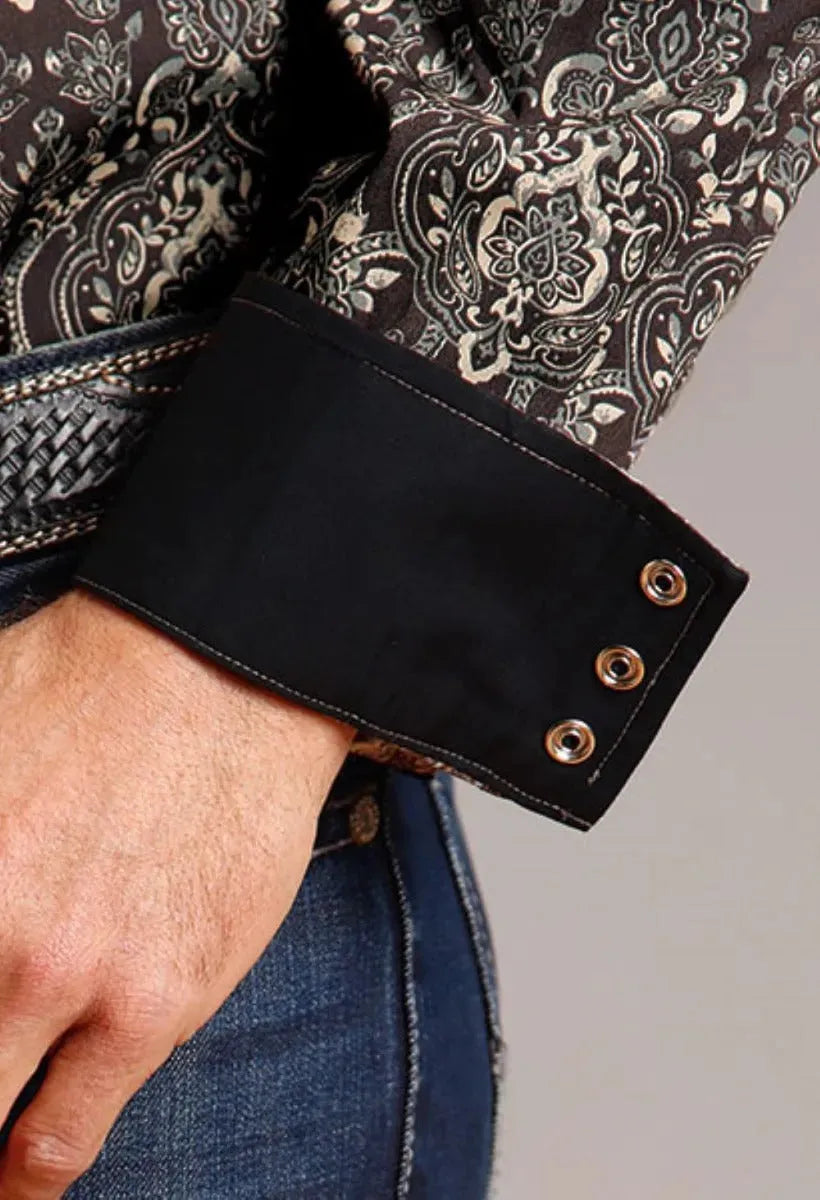 Stetson Vintage Demask (Grey) - Men's Western Shirt