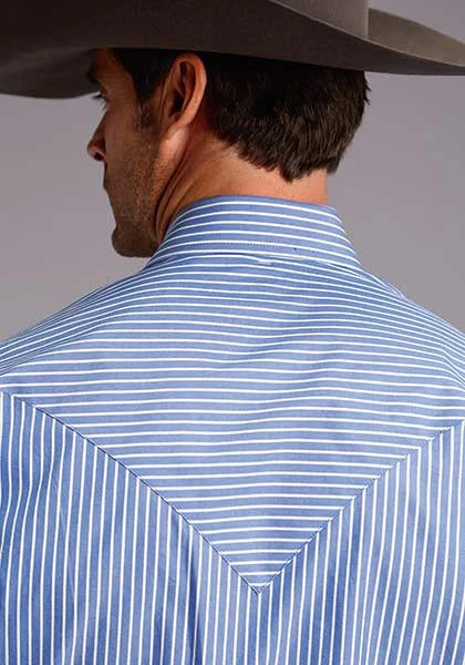 Stetson 0898 Candy Stripe (Blue) - Men's Western Shirt
