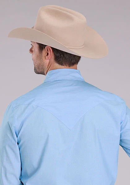 Stetson 2611 Fine Line (Blue) - Men's Western Shirt