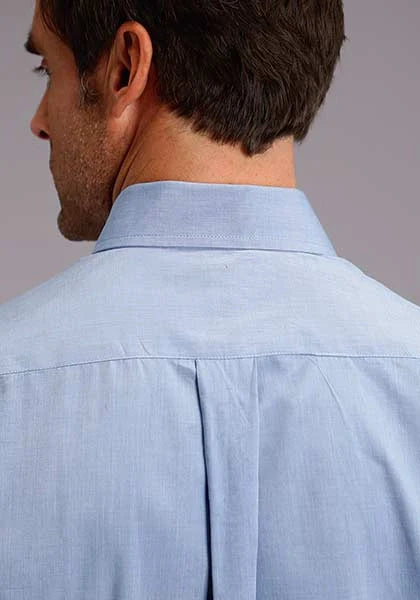 Stetson 5661 End On End (Blue) - Men's Western Shirt