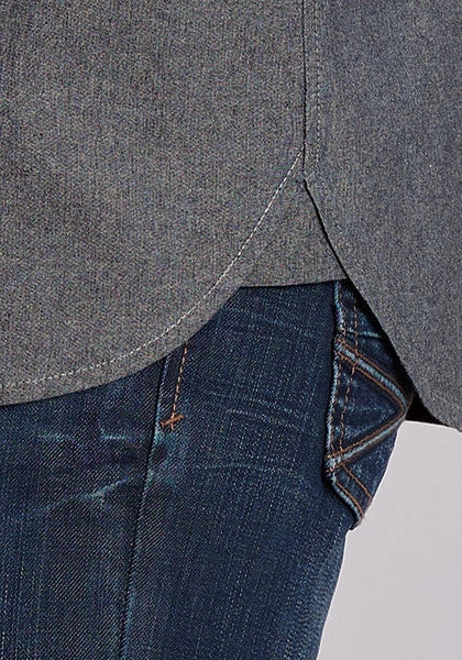 Stetson Chambray Button Front (Navy) - Men's Western Shirt