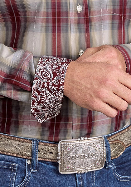 Stetson 2398 Diamond Ranch (Wine) - Men's Western Shirt