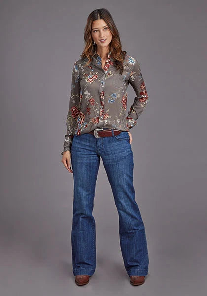 Stetson 2188 Vintage Tapestry (Grey) - Women's Blouse