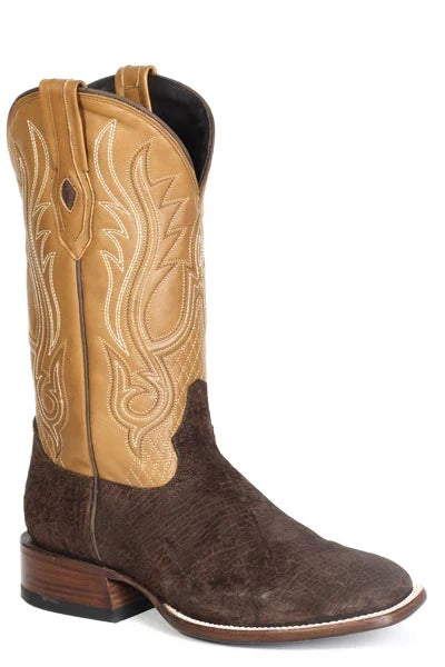 Stetson River Horse (Brown) - Men's Hippopotamus Cowboy Boot