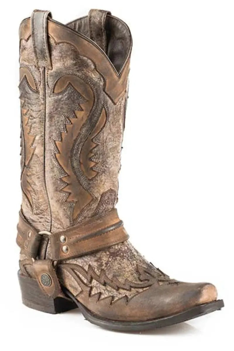 Stetson Outlaw Biker (Brown) - Men's Cowboy Boot