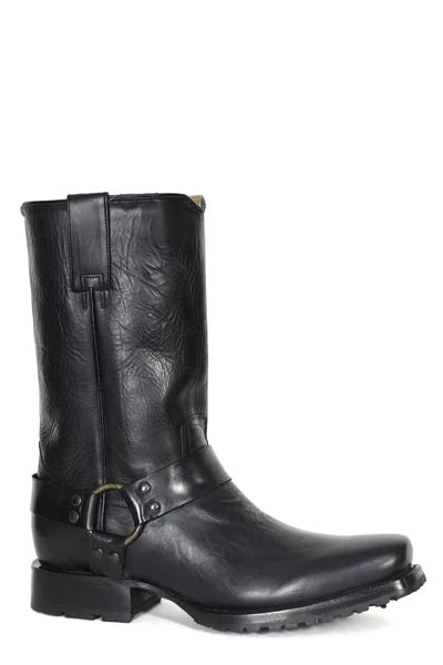 Stetson Heritage Harness (Black) - Men's Biker Boot