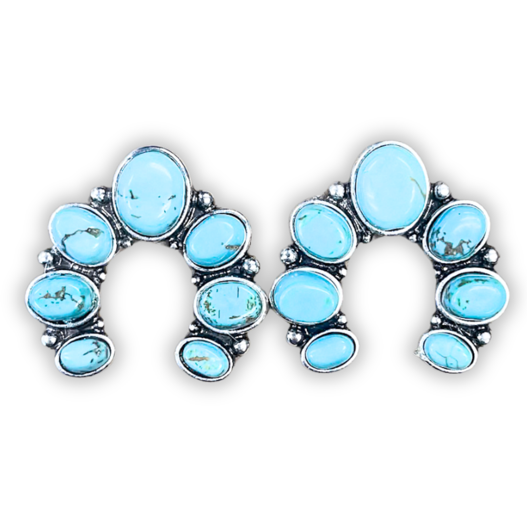 Arabella Stud Fashion Earring - Turquoise