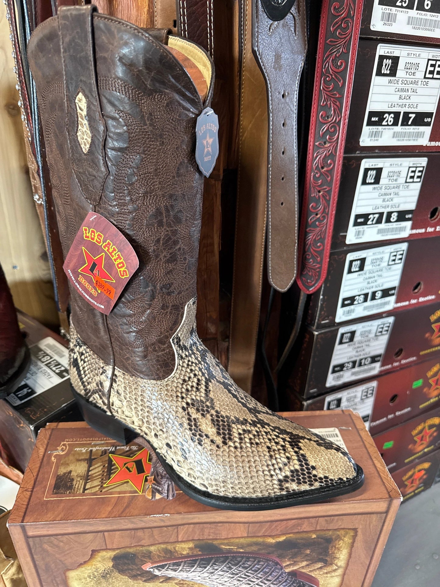 Mens Exotic Python Los Altos Dress Shoes Size 11 Premium Genuine Python Leather Finish by Los Altos