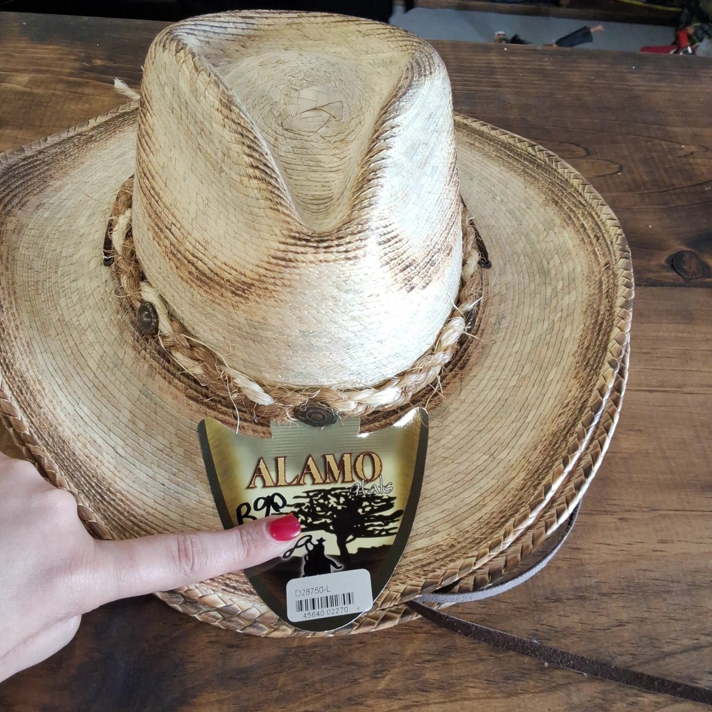 Alamo Frontier Inspired Straw Sun Hat Lightweight For Men And Women Beach Outdoor Summer Fashion Accessory by M&F Western