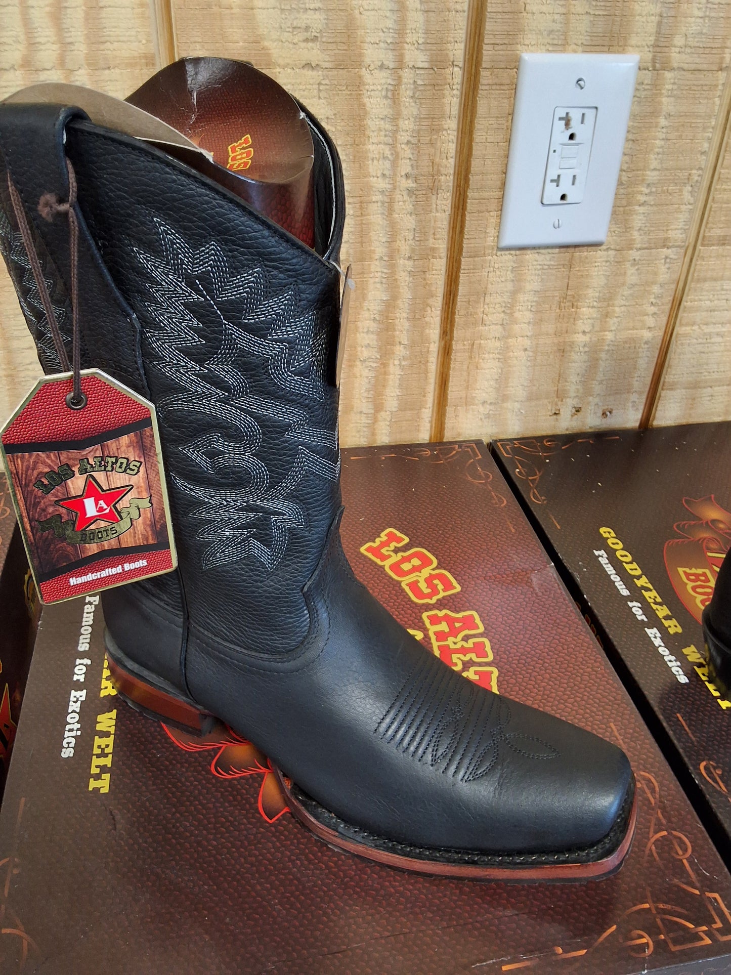 Los Altos Black Men's Cowboy Boot