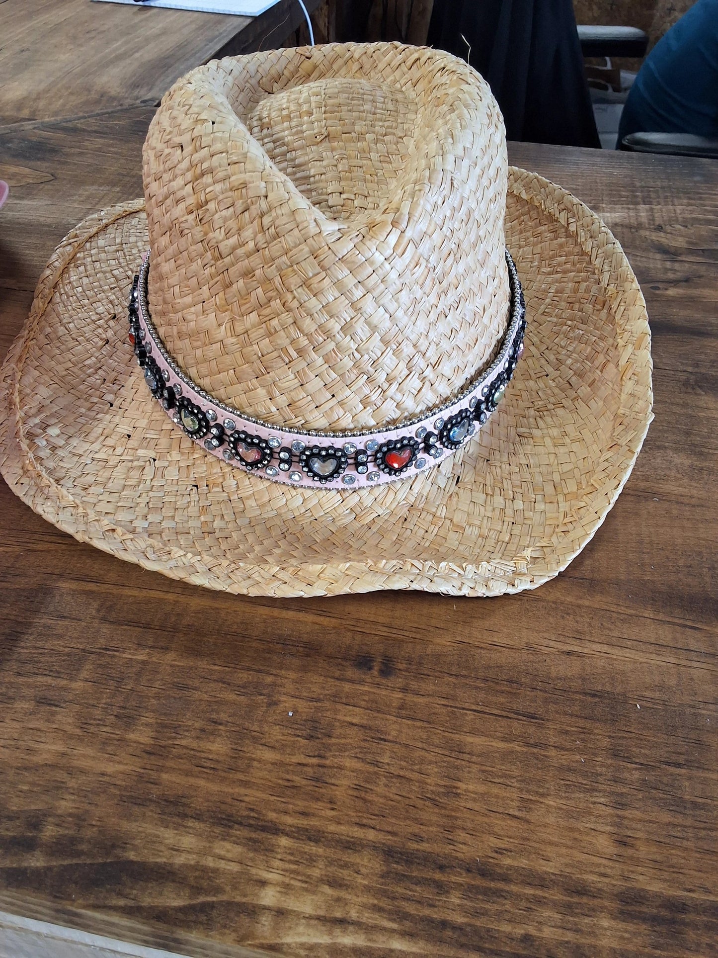Blazin Roxx Straw Cowboy Hat For Women Western Style Sun Hat With Wide Brim Breathable Design by Blazin Roxx