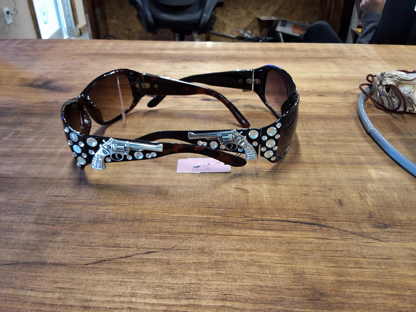 Blazin Roxx Sunglasses Red And Black Pistols Pattern Fashion Eyewear For Men And Women by Blazin Roxx