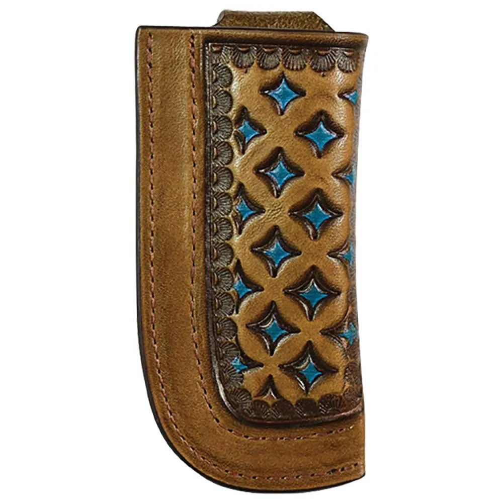 Justin Turquoise Tooled Diamond - Knife Sheath