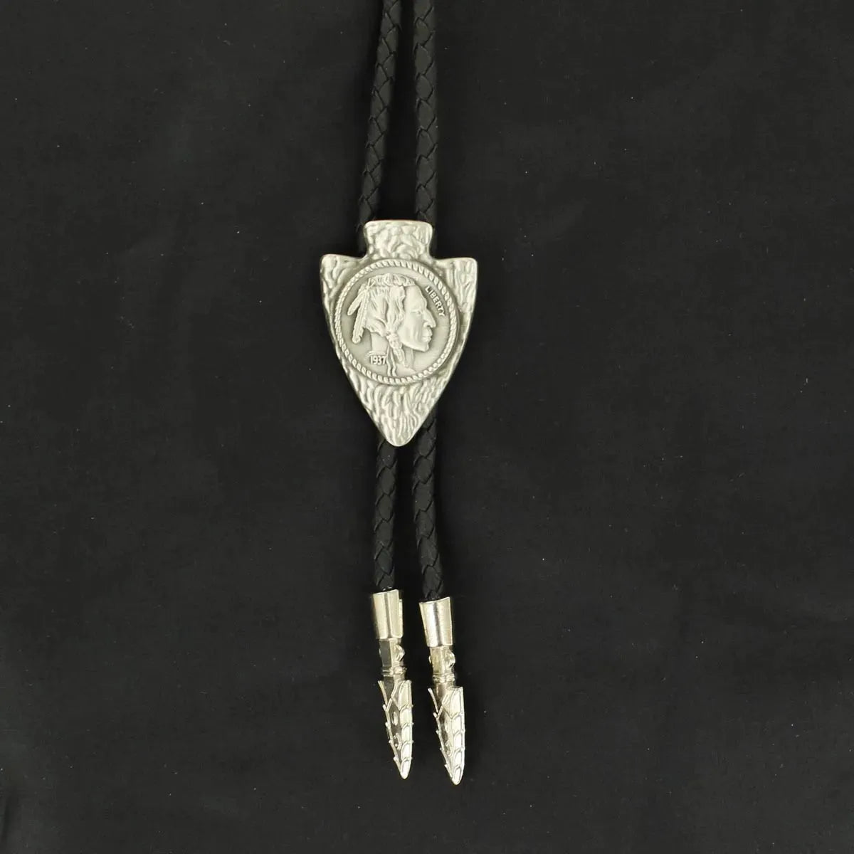 Double S Arrowhead Coin - Bolo Tie
