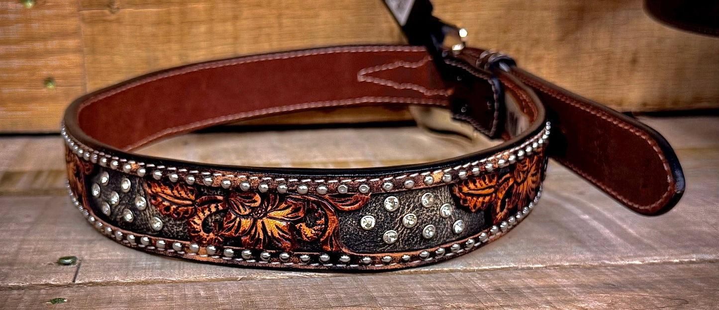 Angel Ranch Womens Leather Belt Fashion Accessory Classic Adjustable Waist Belt For Dressy Everyday Wear by Angel Ranch