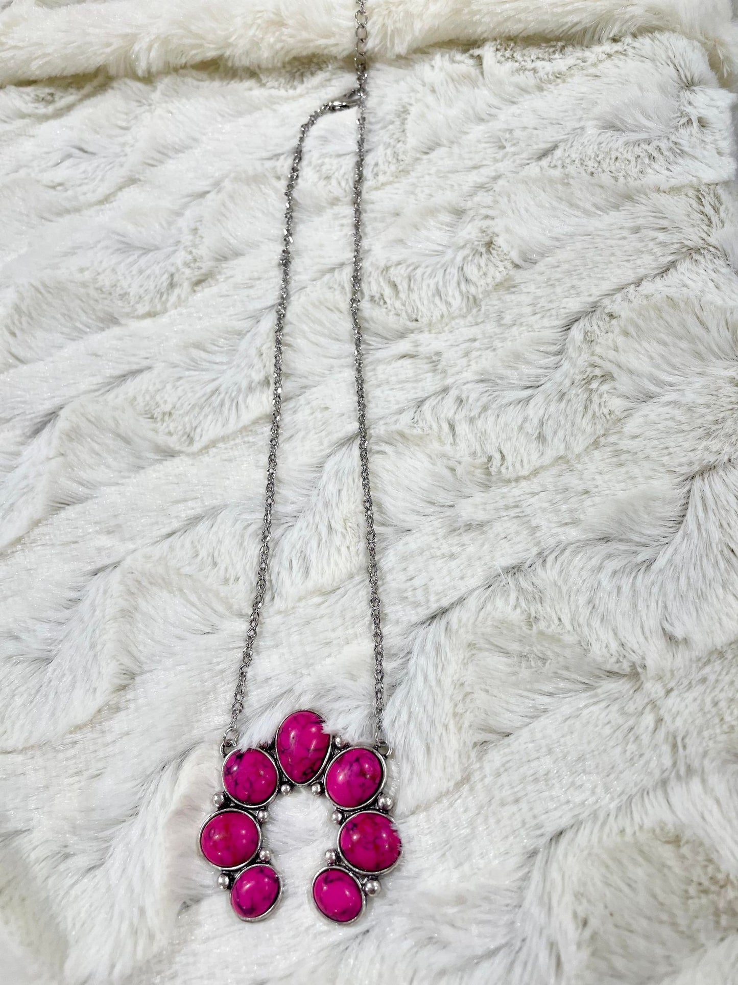 Pink Squash Blossom Chain Fashion Necklace