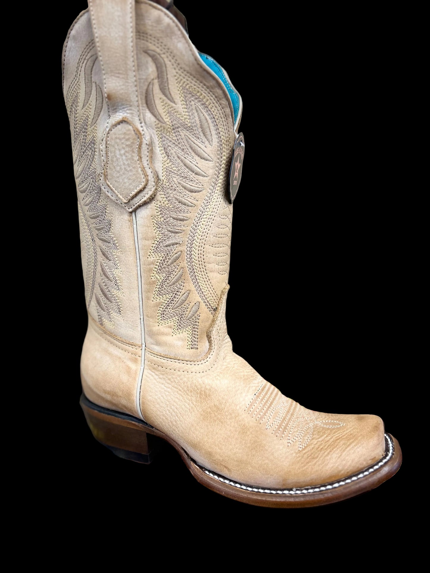 Los Altos Honey Womens Cowgirl Boot Western Style Leather Ankle Boot With Premium Stitch Detailing