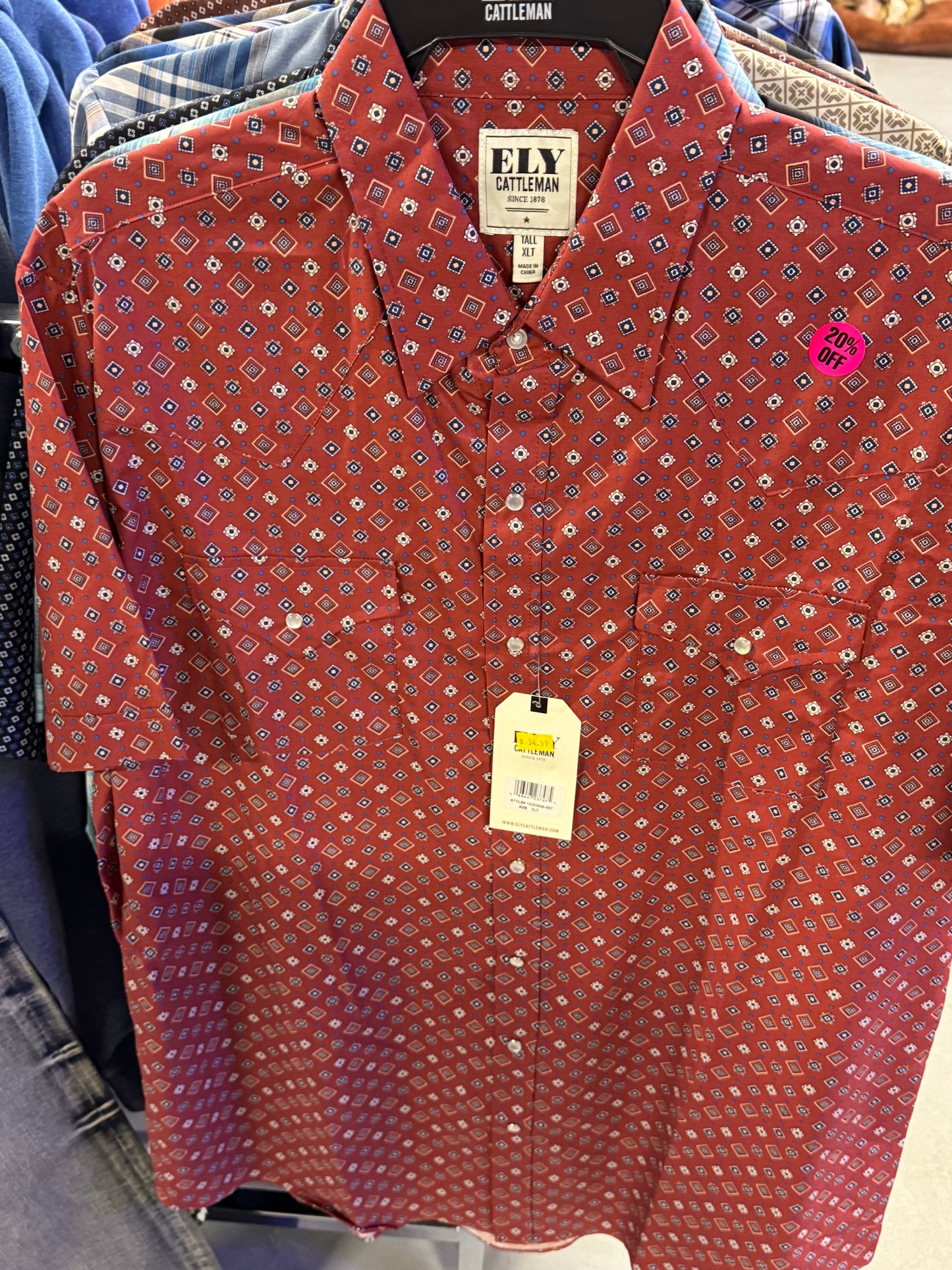 Thin Short Sleeve Ely Cattleman Shirts Page 1