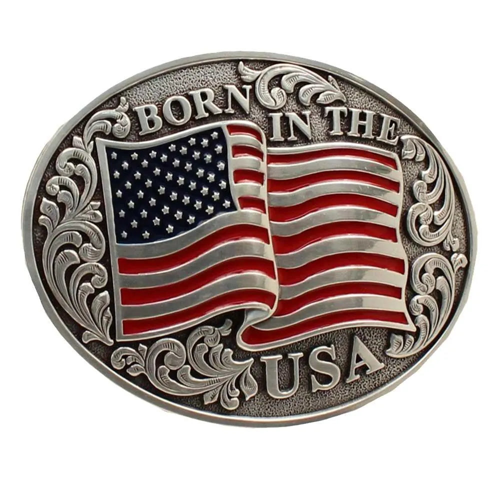 Nocona Born in the USA - Belt Buckle