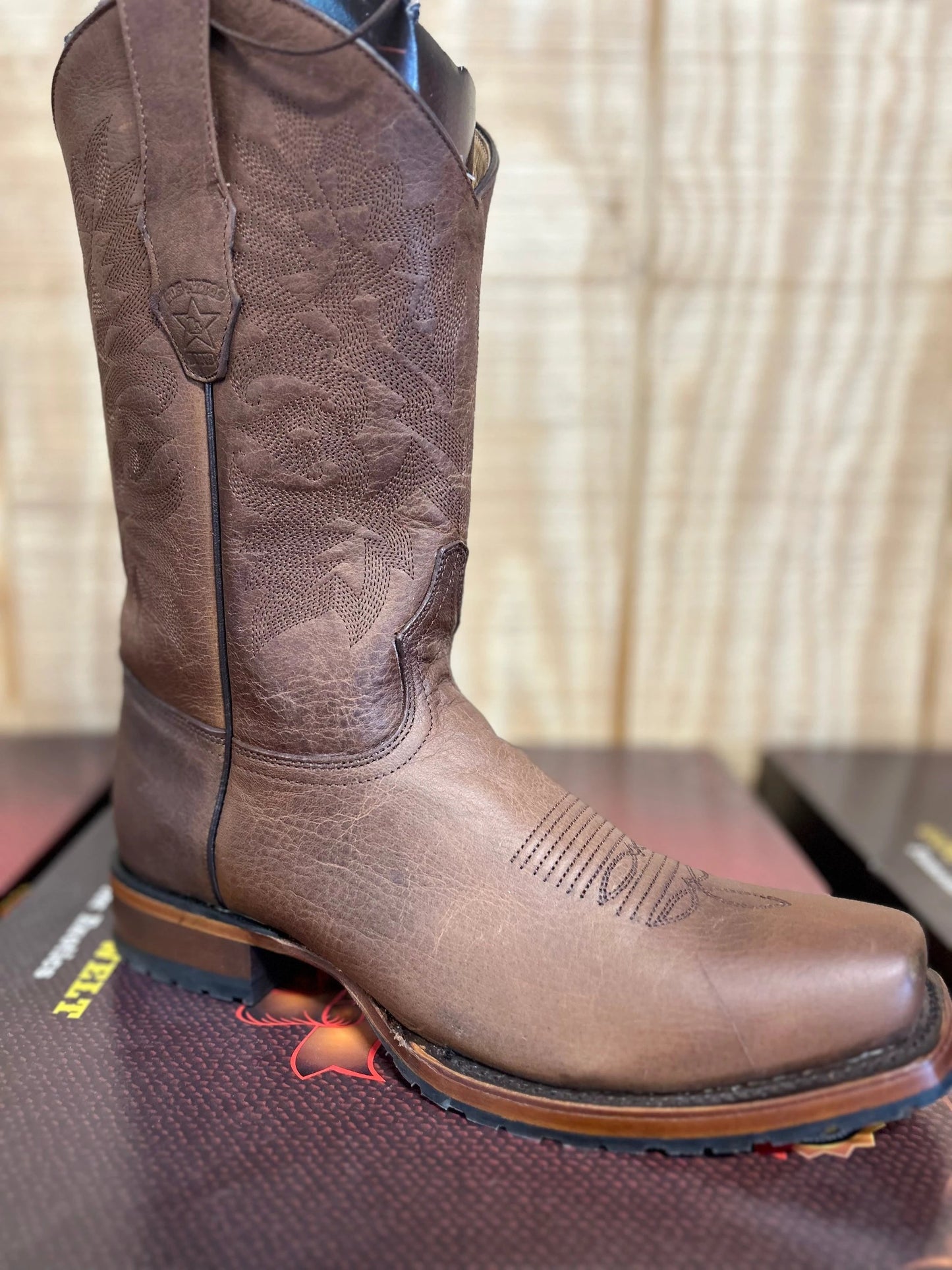 Los Altos Walnut Mens Cowboy Boot Featuring Rage Walnut Tone For Everyday Western Style And Durability by Los Altos