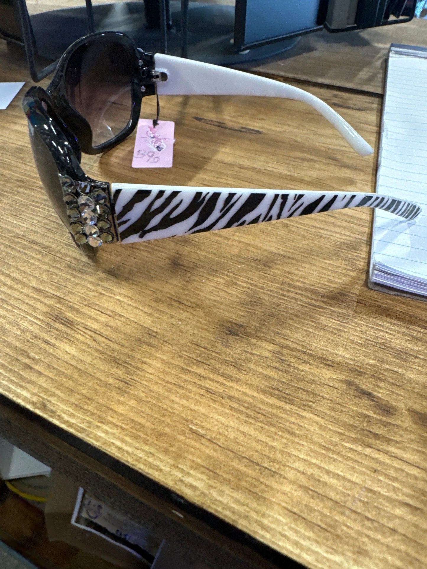 Blazin Roxx Sunglasses Flower Print And Zebra Print Fashion Shades Bold Statement Style by Blazin Roxx