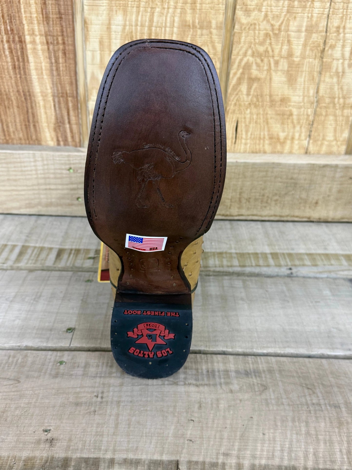 Exotic Los Altos Ostrich Paja Mens Western Cowboy Boots Durable Comfort All Day Wear by Los Altos