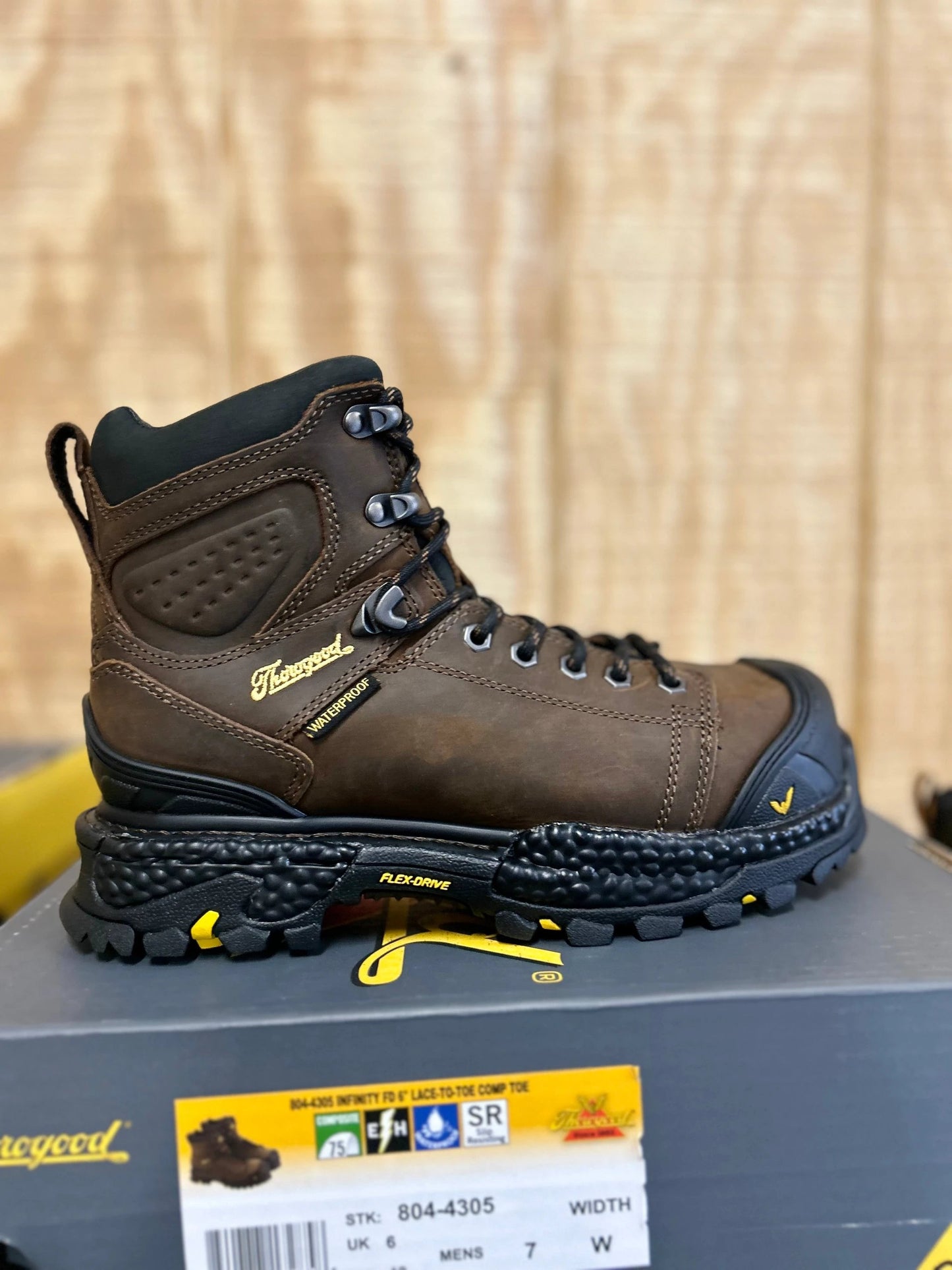Thorogood Infinity FD 6 Inch Lace To Toe Composite Safety Toe Work Boots For All Day Comfort And Durability by Thorogood