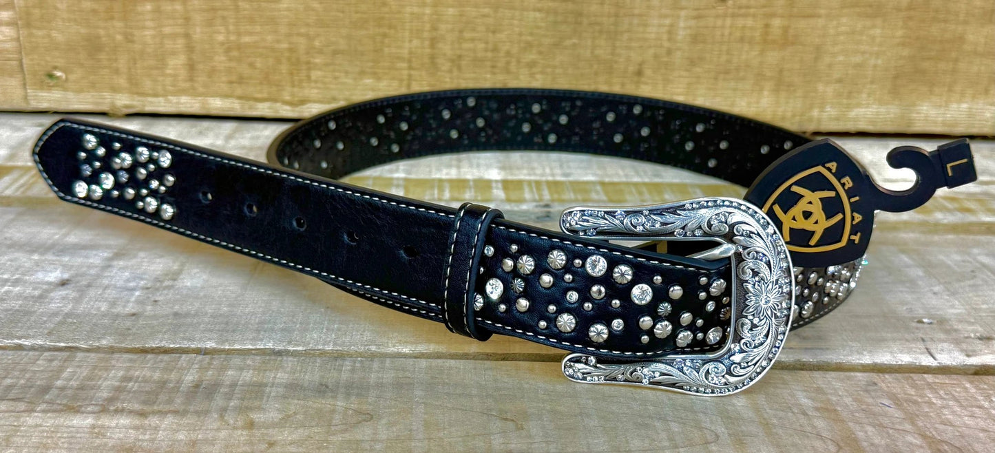 Ariat Womens Leather Belt Western Style Durable Dress Accessory Great For Jeans And Casual Outfits by Ariat
