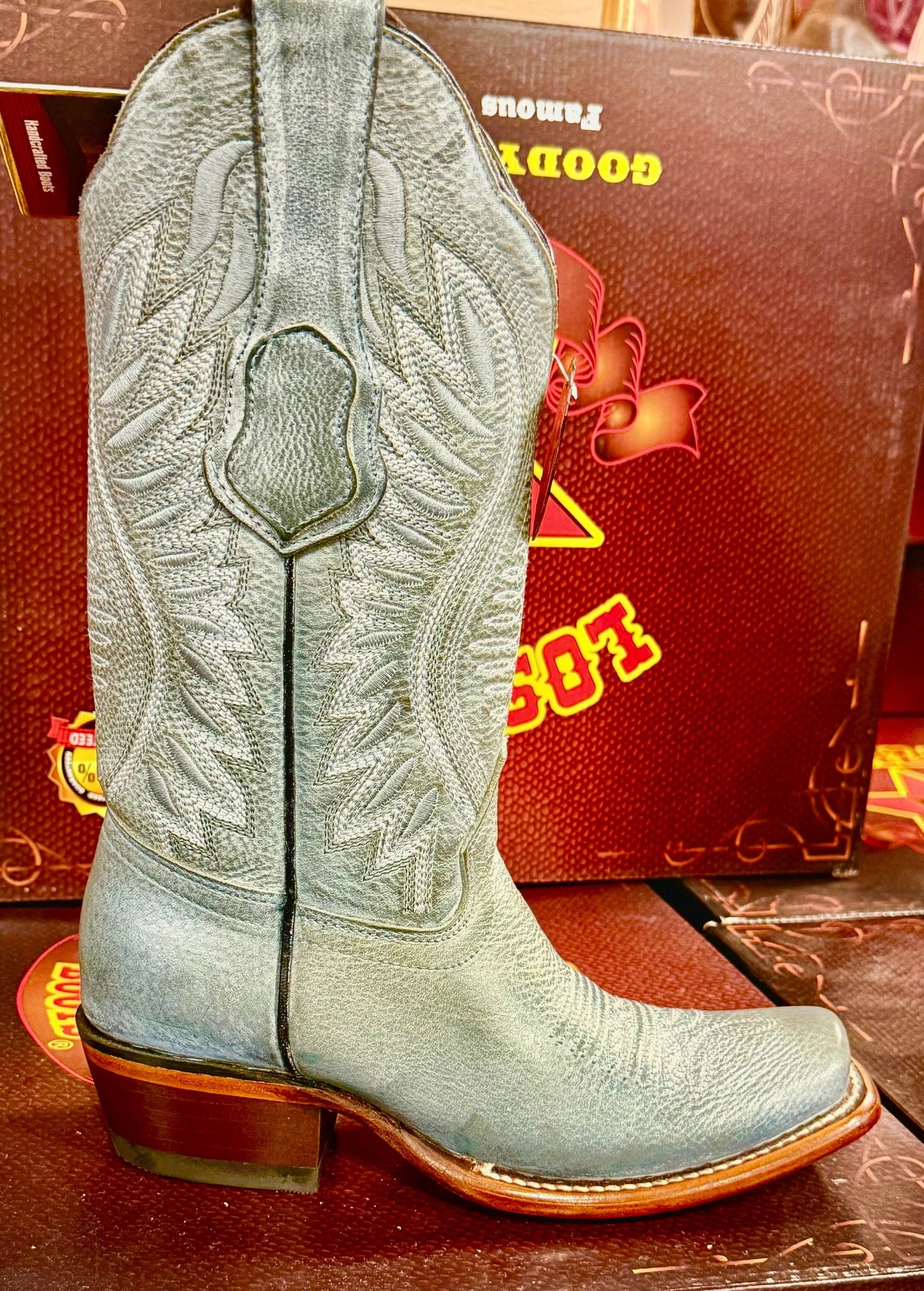 Los Altos Blue Jean Women's Cowgirl Boots Limited Edition Handcrafted Western Style by Los Altos