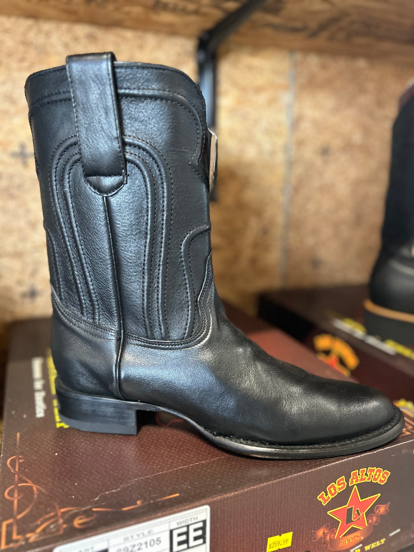 Los Altos Roper Zipper Dress Leather Cowboy Boots