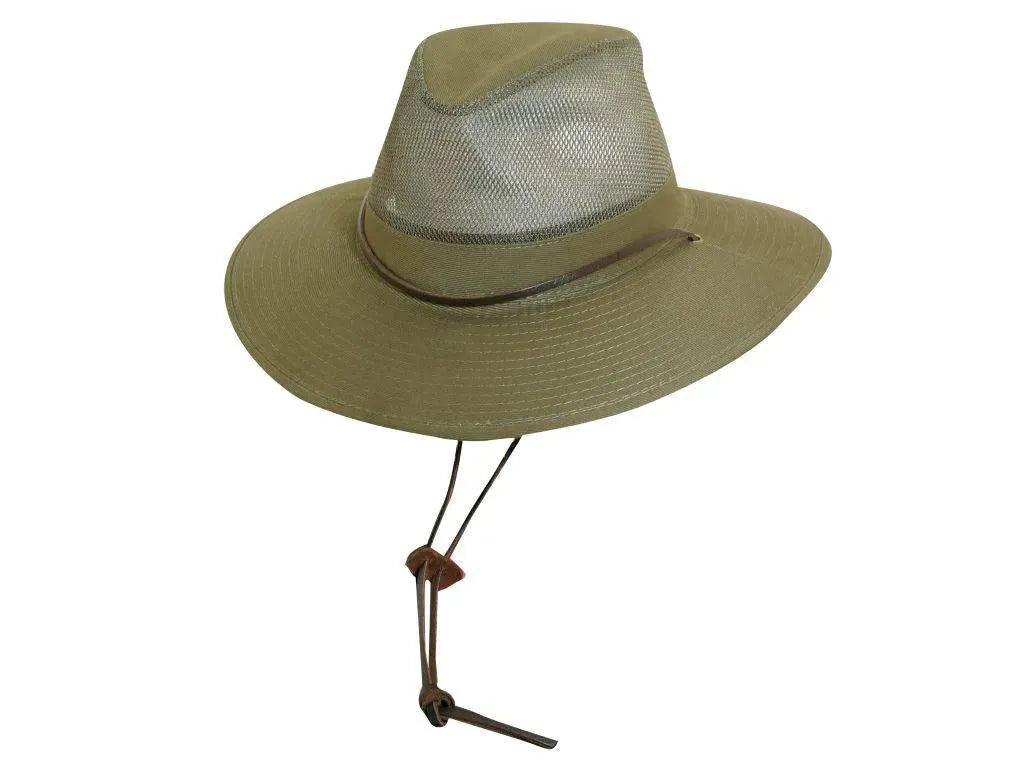Dorfman Pacific Traveler - Canvas Outback Fedora Hat (Closeout)