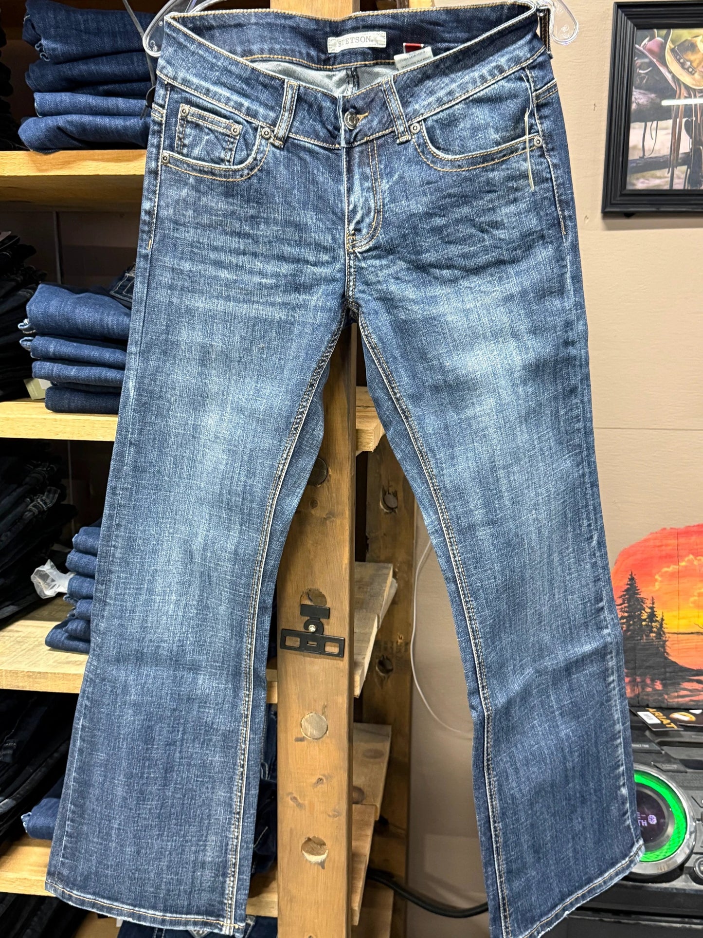 Stetson Womens Classic Fit Boot Cut Jeans Durable Denim For Everyday Comfort And Flattering Silhouette by Stetson