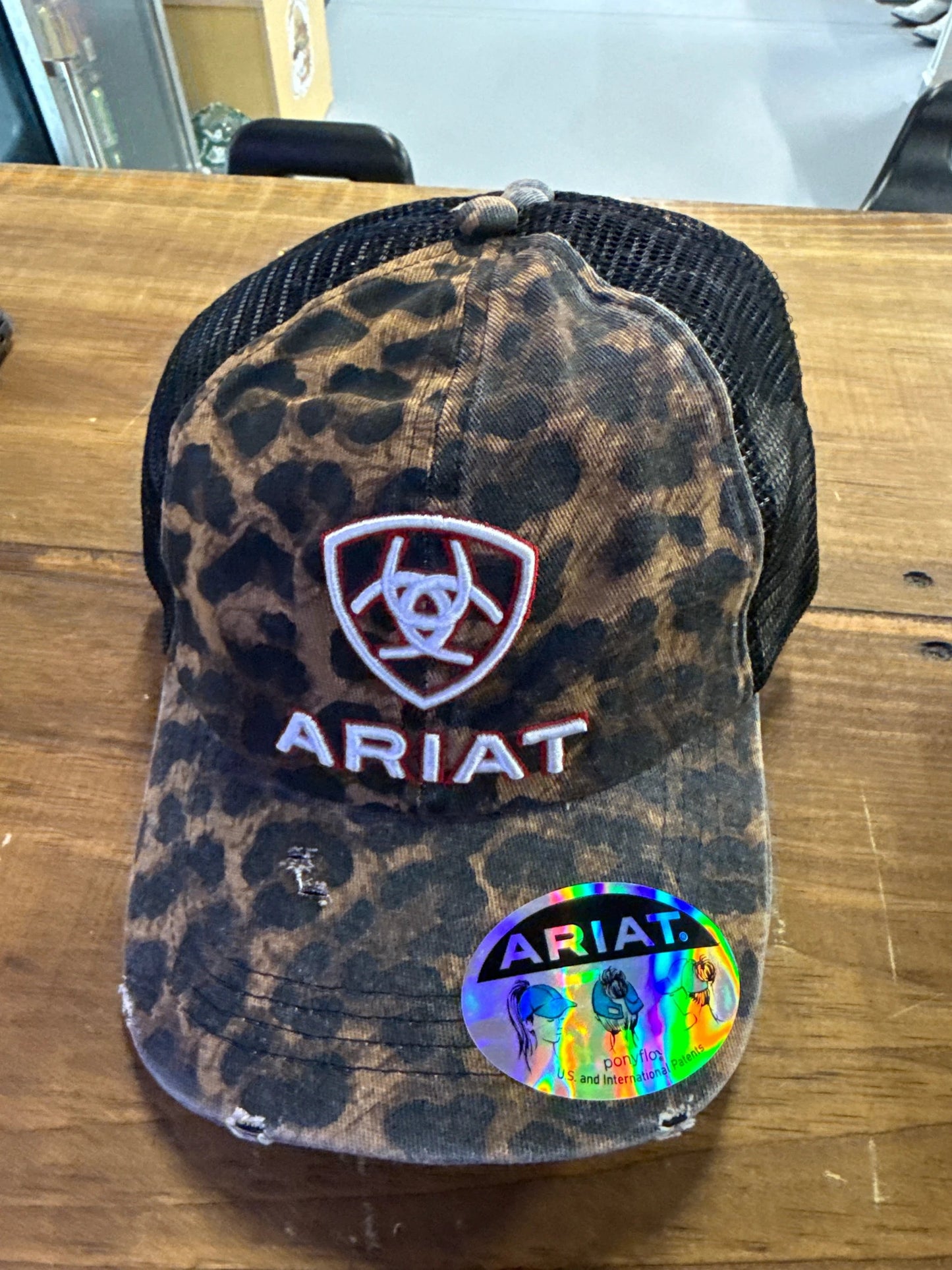 Ariat Cheetah Ponytail Riding Hat With Ponytail Opening For Outdoor Enthusiasts And All Day Comfort by Ariat