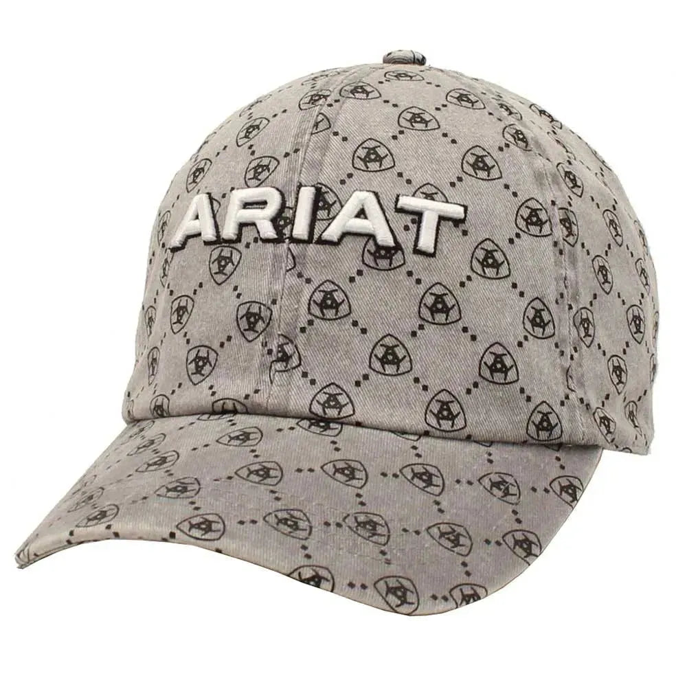 ARIAT Ponyflo Shield Pattern (Grey) - Ball Cap
