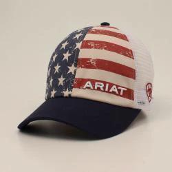 Ariat Womens Flag Ponytail Hat With Ponytail Opening For Outdoor Riding And Casual Wear by Ariat