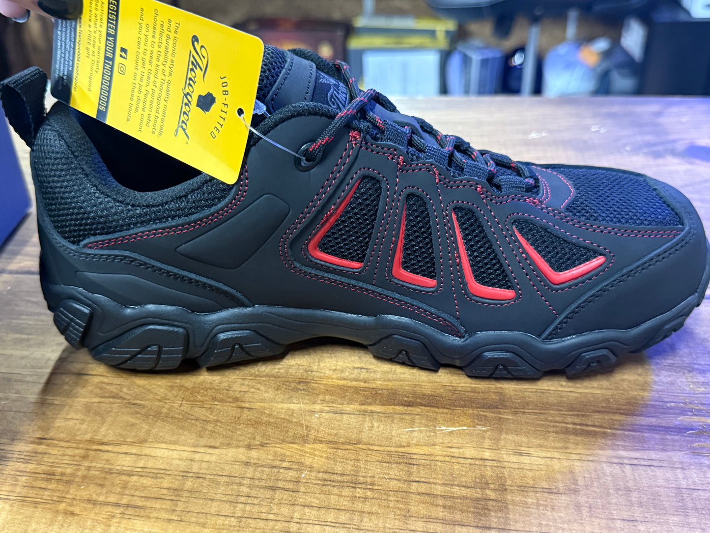 Thorogood Crosstrex Red/Black Breathable Comp Toe Static Dissipative