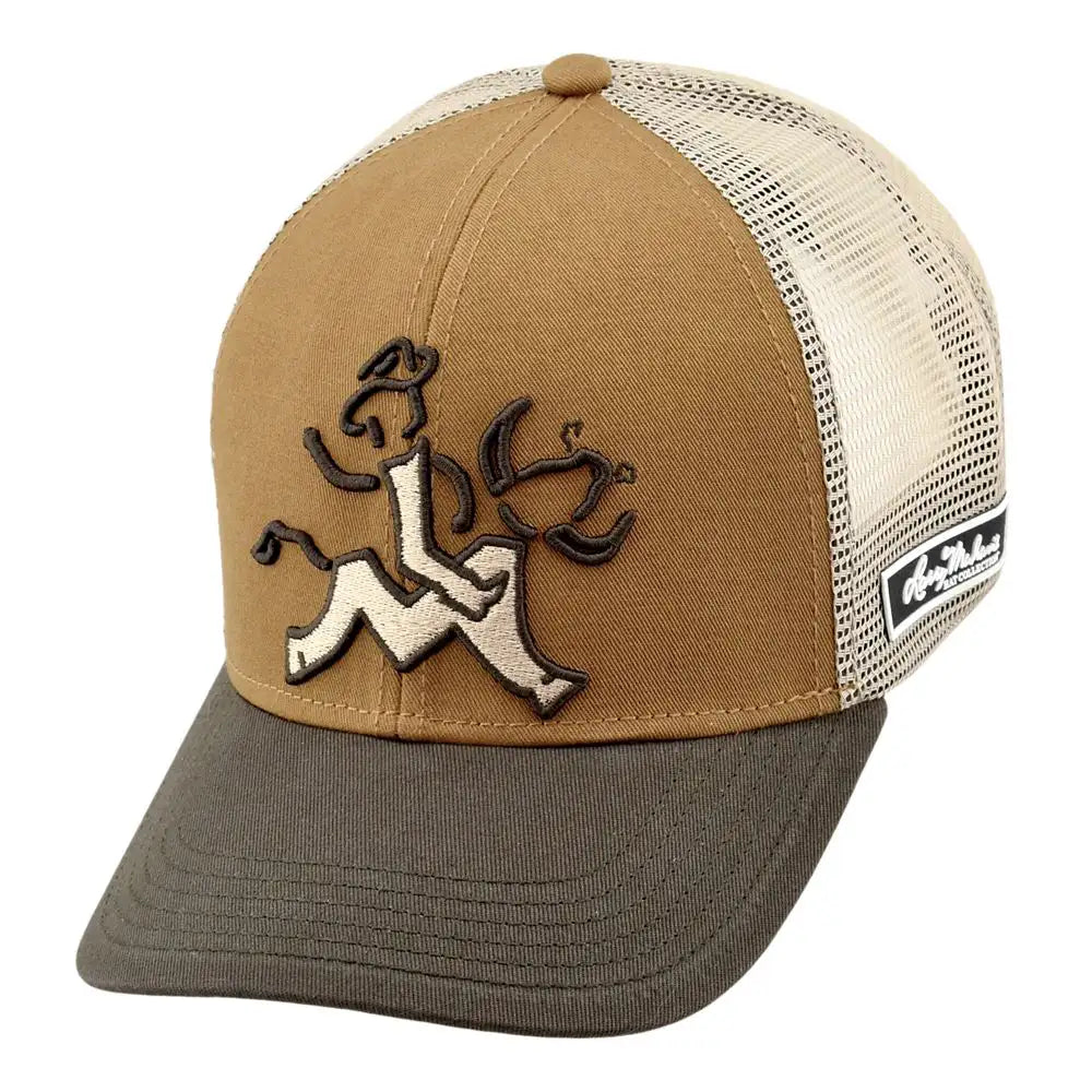 Larry Mahan's Big Bull (Brown/Beige) - Trucker Cap