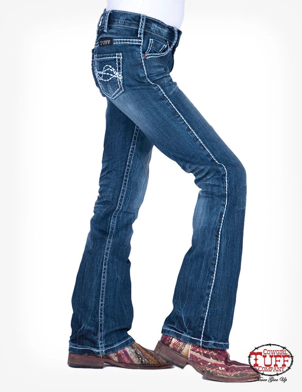 Cowgirl Tuff Girls Jeans Edgy Western Style Denim For Everyday Adventure And Modern Flair by Cowgirl Tuff